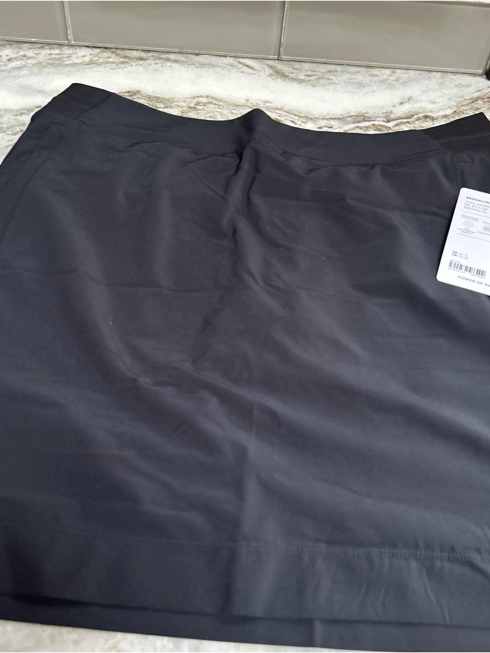 ATHLETA BLACK BROOKLYN SKIRT SKORT SHORTS PICKLEBALL TENNIS GOLF SZ 14 T NEW 59$